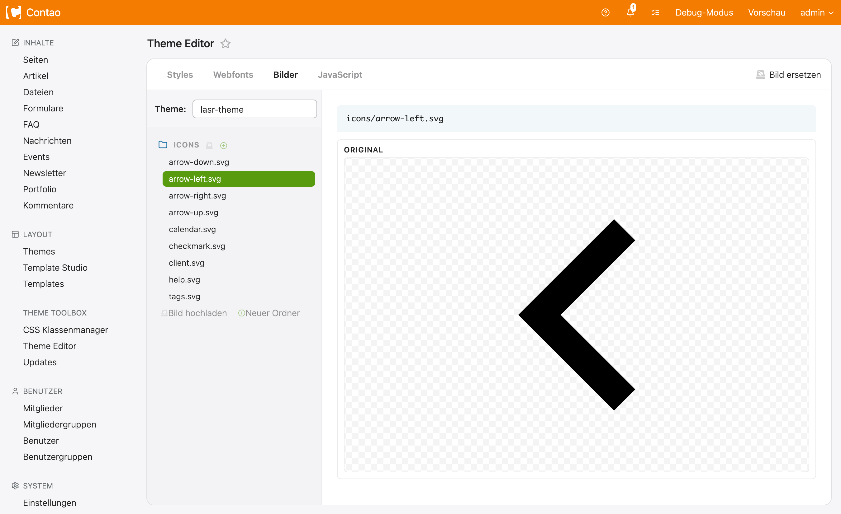 Theme Editor – Bilder